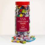 Keep Calm And Eat Sweets Personalised Sweets Jar